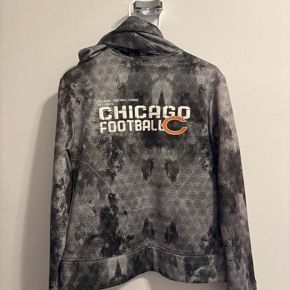 NFL REEBOK ON FIELD FULL ZIP CHICAGE BEARS HOODIE JACKET - GRAY WOMEN SIZE: M - Picture 3 of 3